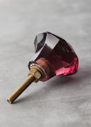 Wine Glass Diamond Cut Mushroom Shaped Door Knob (X-Large)