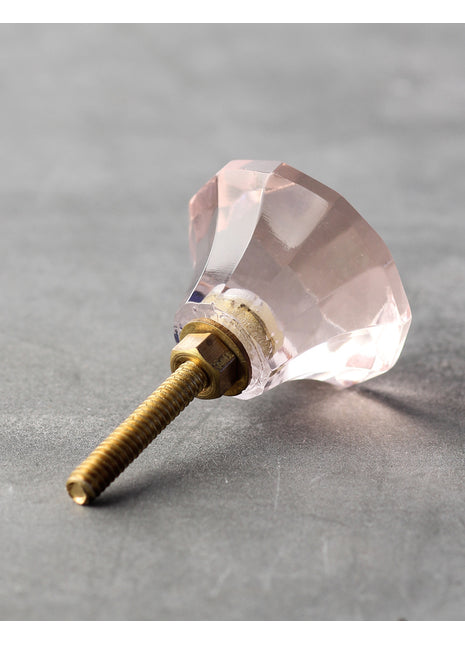 Light Orange Spiral Diamond Cut Door Knob