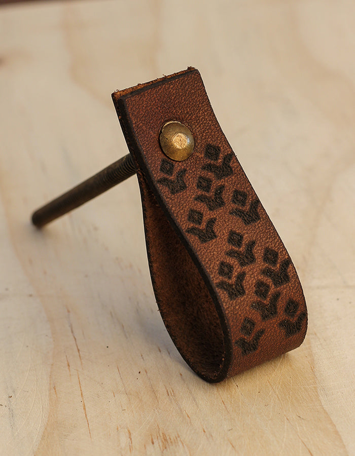 Leather Cabinet Door Handles and Drawer Knobs