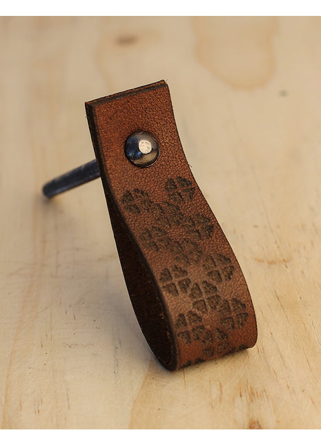 Leather Kitchen Pulls, Drawer Knobs - Brown