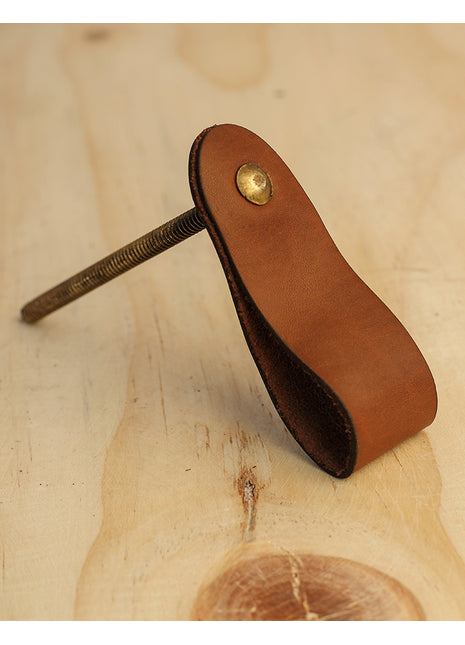Solid Brown Drawer Leather knob