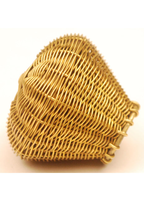 Gold Colored Metal Wire Weaved Knob (Medium)