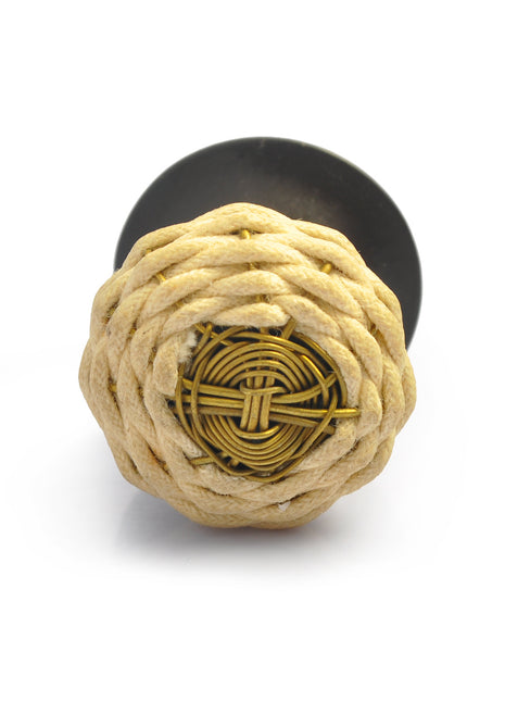 Thread and Metal Wire Weaved Cabinet Knob (Small) (Set of Ten)