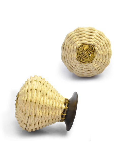 Thread and Metal Wire Weaved Cabinet Knob (Large) (Set of Ten)