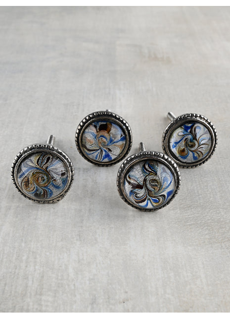 Multicolor Kitchen Cabinet Metal Glass Knob