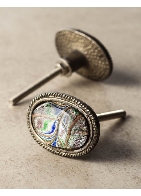 Antique Oval Shape Metal Cabinet Knob