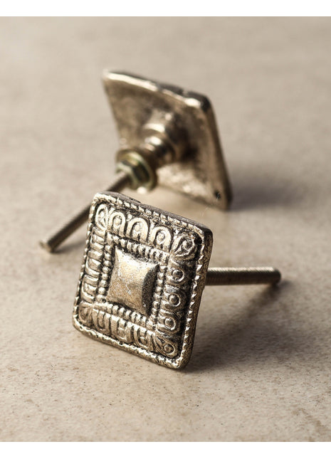 Antique Square Metal Cabinet Drawer Knob