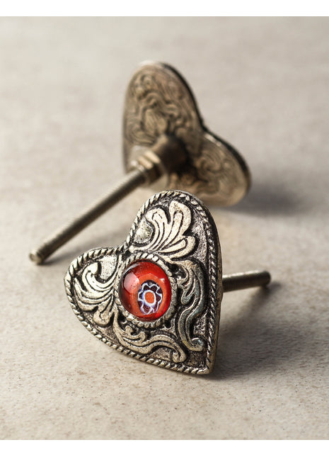 Decorative Heart Shape Wardrobe Metal knob