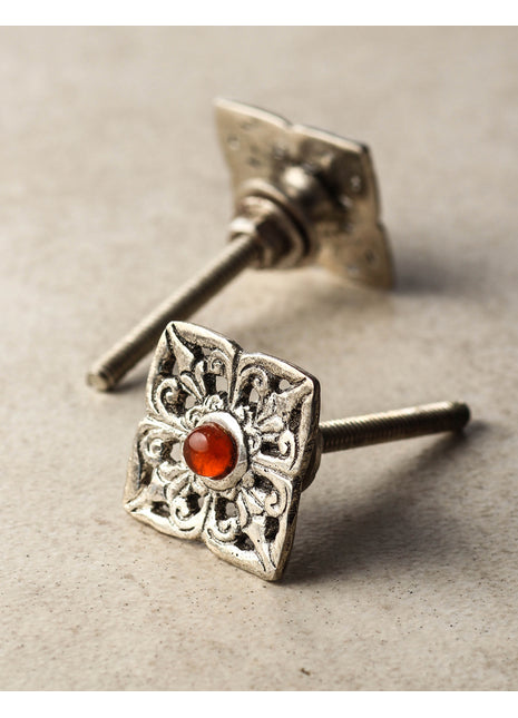 Antique Square Shape Metal Drawer Knob