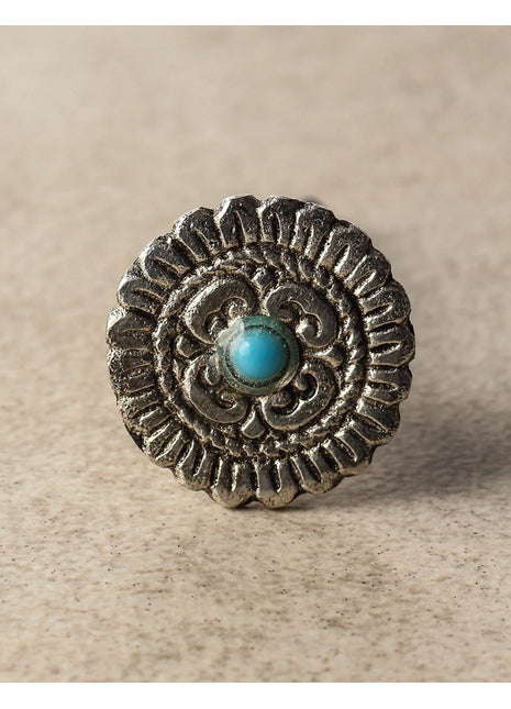 Turquoise Stone Bathroom Cabinet Metal Knob