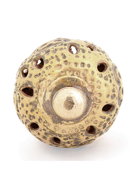 Round Metal Knob With Antique Brass Look