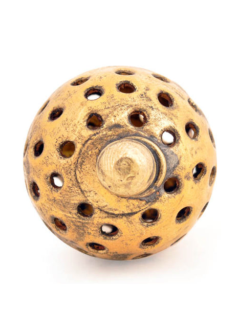 Round Metal Knob With Antique Brass Look