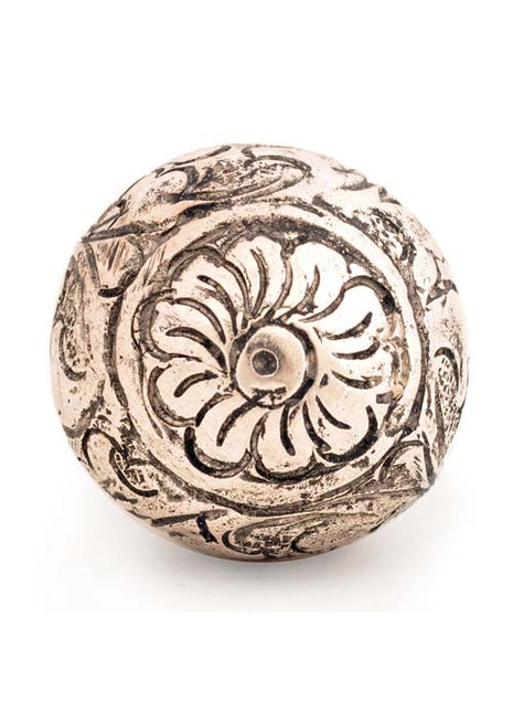 Round Matel Knob With Antique Silver Look