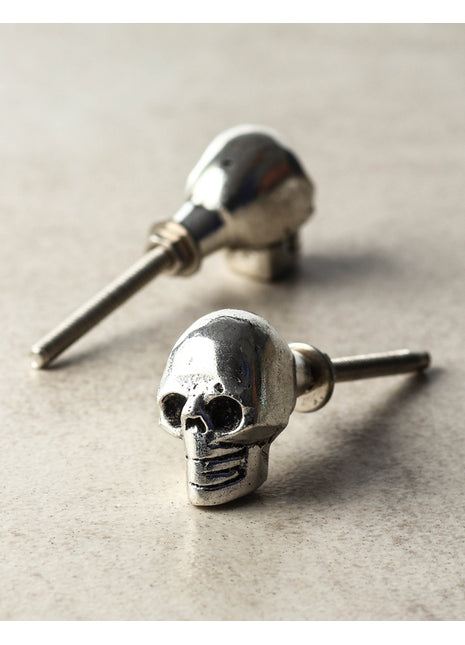 Skull Shape Knob With Antique Silver Look