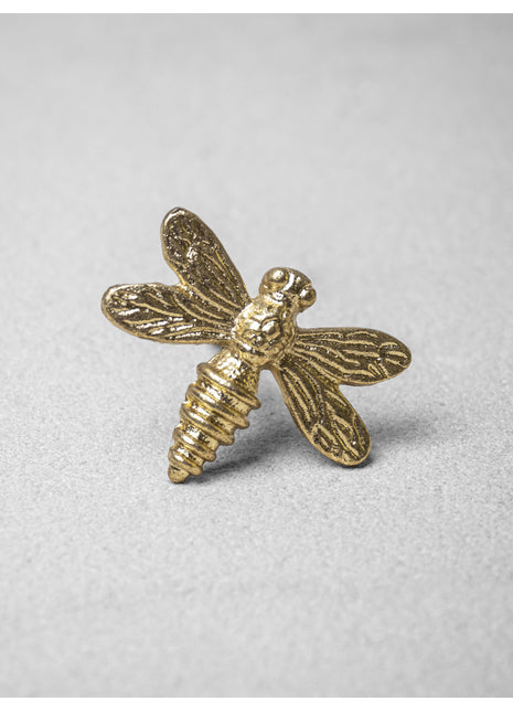 Brass Bee Charm Metallic Knob