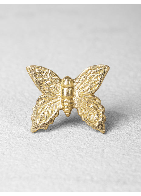 Gold Butterfly Shape Metallic Knob