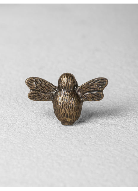 Bumble Bee Antique Brass Metalllic Knob