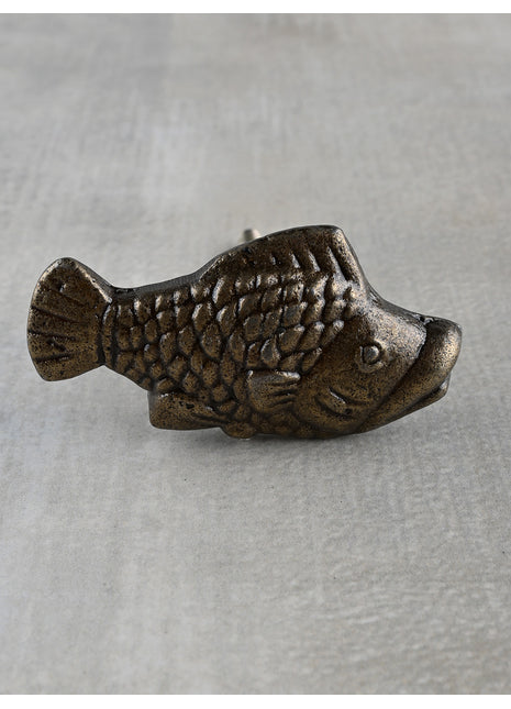 Unique Metallic Fish Shape Knob