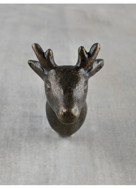 Unique Metallic Deer Head Knob