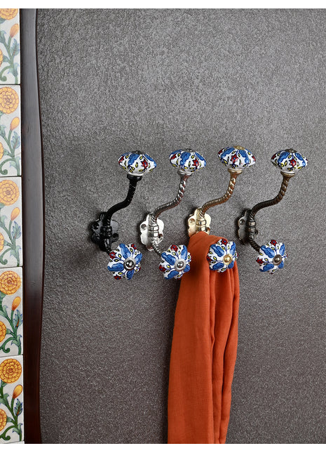 Beautiful Ceramic Metal Wall Hanger With Ceramic Knob