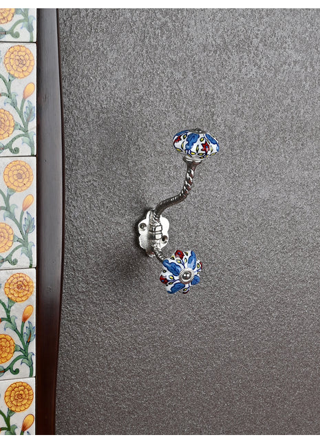 Beautiful Ceramic Metal Wall Hanger With Ceramic Knob