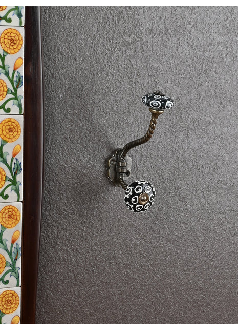 Amazing Ceramic Metal Wall Hook With Ceramic Knob