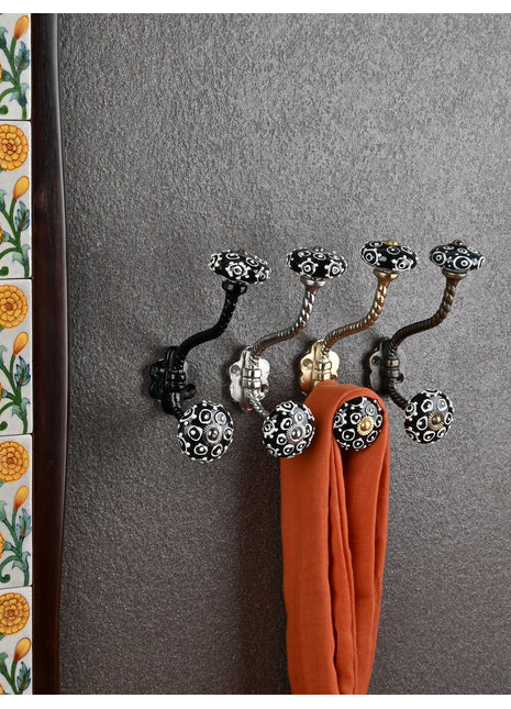 Amazing Ceramic Metal Wall Hook With Ceramic Knob