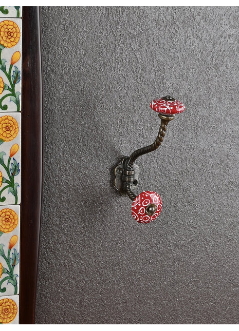Modern Ceramic Metal Wall Hook With Ceramic Knob