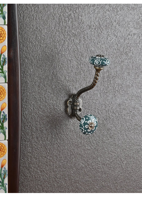 Amazing Ceramic Metal Wall Hanger With Ceramic Knob