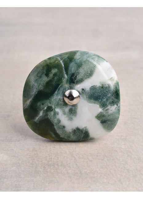 Agate Natural Gemstone Green, White Shade Cabinet Furniture Knobs