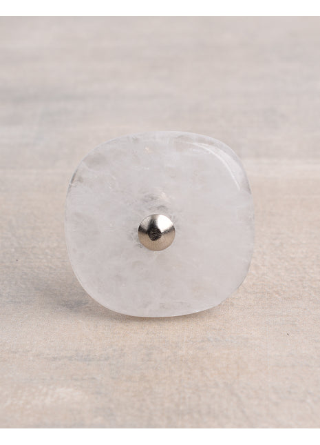 Agate Natural Gemstone White Shade Cabinet Furniture Knobs