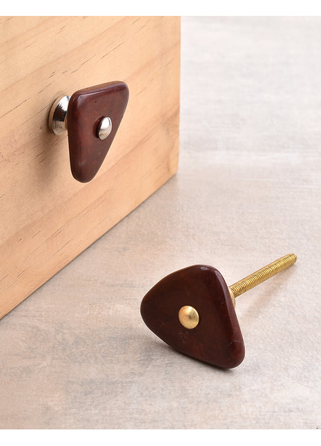 Agate Natural Gemstone Brown Shade Cabinet Furniture Knobs