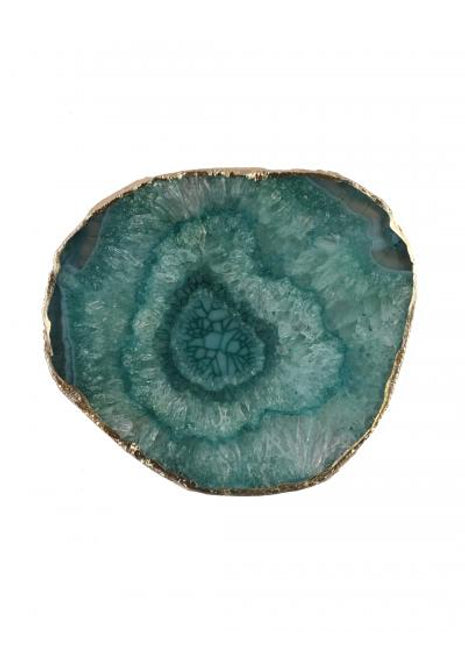 Gold Plated Agate Coaster, Choose Color, Silver Plated Agate Coaster Set of 4 Pieces, Tableware, Rock Coaster, Agate Slice, Glass Coasters