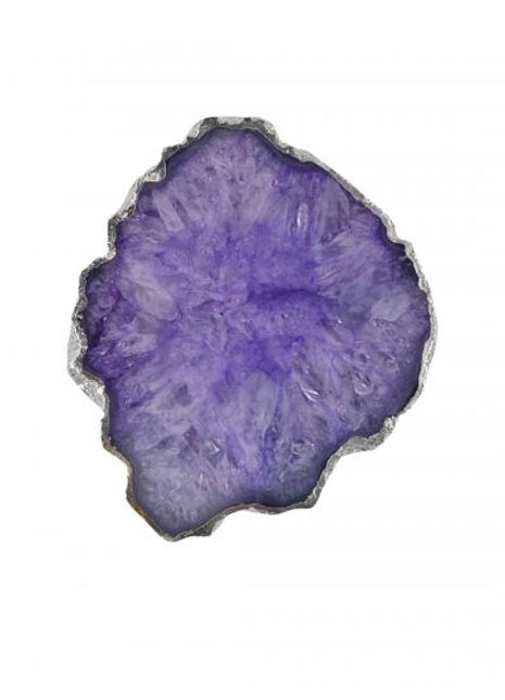 Gold Plated Agate Coaster, Choose Color, Silver Plated Agate Coaster Set of 4 Pieces, Tableware, Rock Coaster, Agate Slice, Glass Coasters