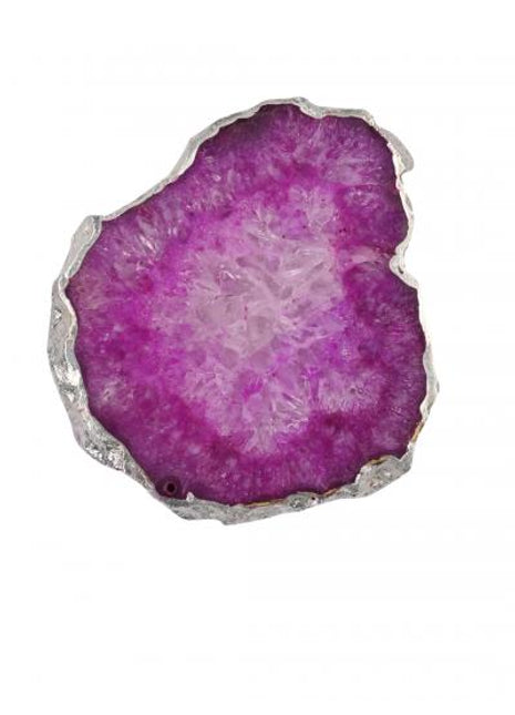 Gold Plated Agate Coaster, Choose Color, Silver Plated Agate Coaster Set of 4 Pieces, Tableware, Rock Coaster, Agate Slice, Glass Coasters