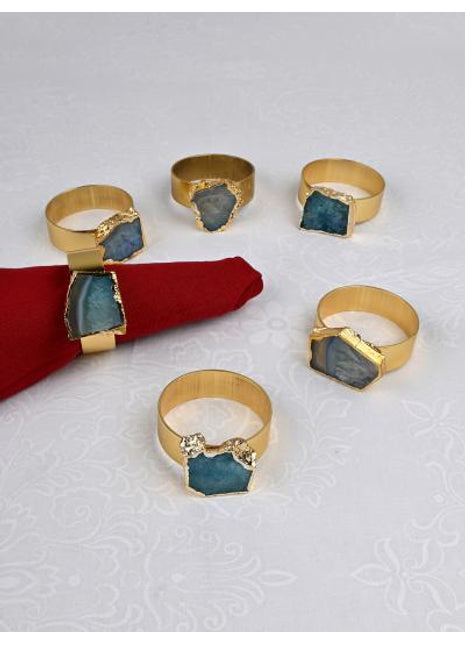 Agate Napkin Rings, Gold Agate Slice Napkin Ring, Wedding Decor, Formal Dining, Natural Warm Agate Tones, Dinner Party Decor, Set of 6 Piece