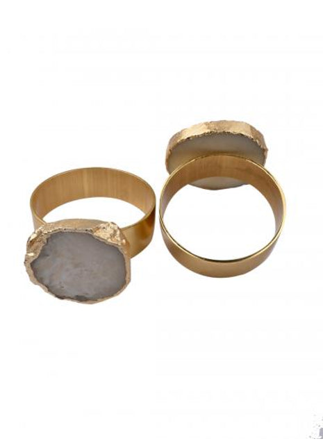 Agate Napkin Rings, Gold Agate Slice Napkin Ring, Wedding Decor, Formal Dining, Natural Warm Agate Tones, Dinner Party Decor, Set of 6 Piece