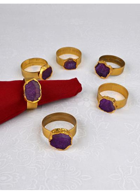 Agate Napkin Rings, Gold Agate Slice Napkin Ring, Wedding Decor, Formal Dining, Natural Warm Agate Tones, Dinner Party Decor, Set of 6 Piece