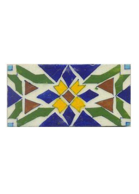 Yellow, Green, Blue, Brown colored Fliesen with white Fliesen