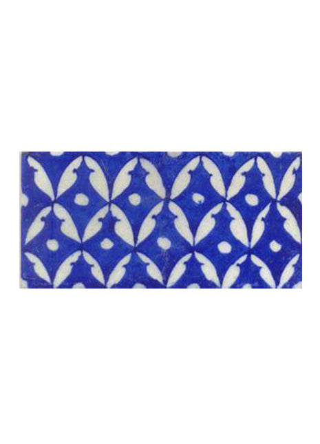 White leaves with Blue tile