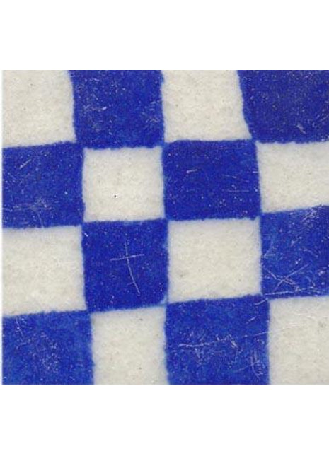blue and white checker board design
