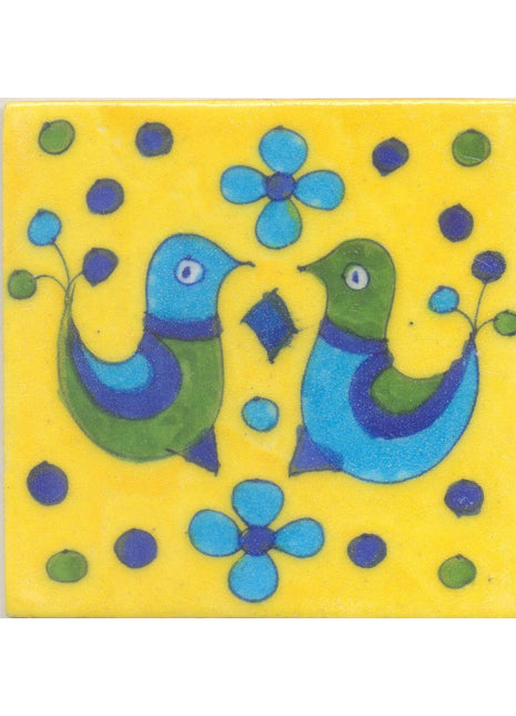 Two Birds Yellow Base Tile