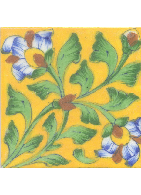 Two Flower and yellow tile