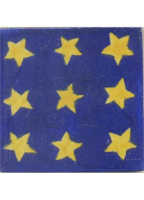 Yellow Star's and Blue Tile