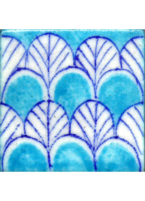 Turquoise Pattern Ceramic Handmade Kitchen Tile