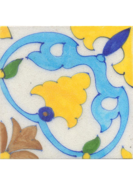 Indian Vintage Turquoise Blue Pottery Tiles For Home
