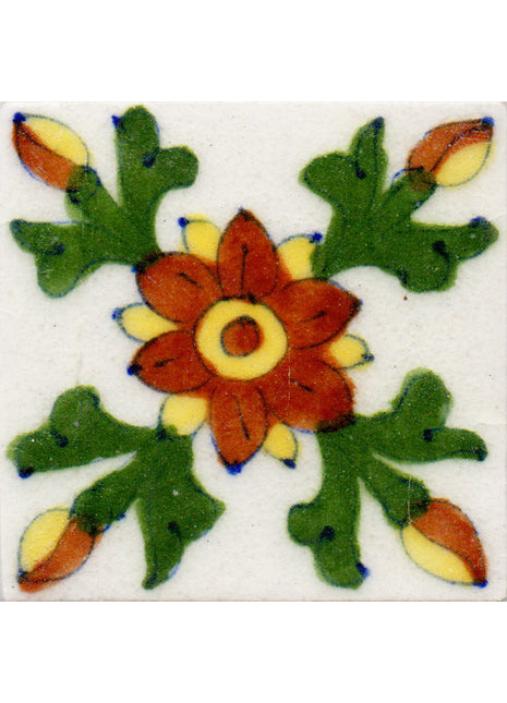 Kitchen & Bathroom Tiles with Floral Design 2X2