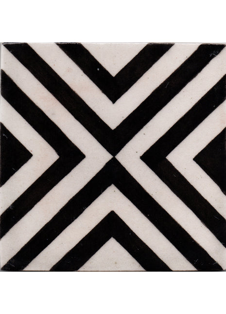 Black and White Pattern Design Tile