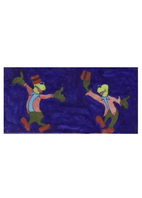 Two Cartoon Design with Blue Base Tile3