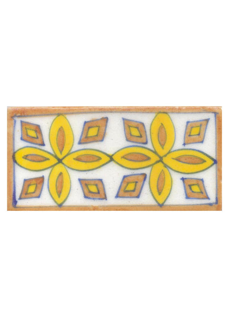 Brown and Yellow design Tile